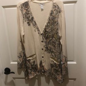 Embellished cardigan sweater